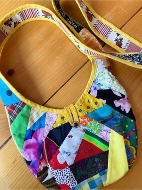 Handmade Quilted Patchwork Shoulder Bag | Cottagecore Boho Purse